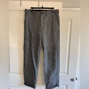 Jcrew mens wool dress pant with ankle cuff-32x32